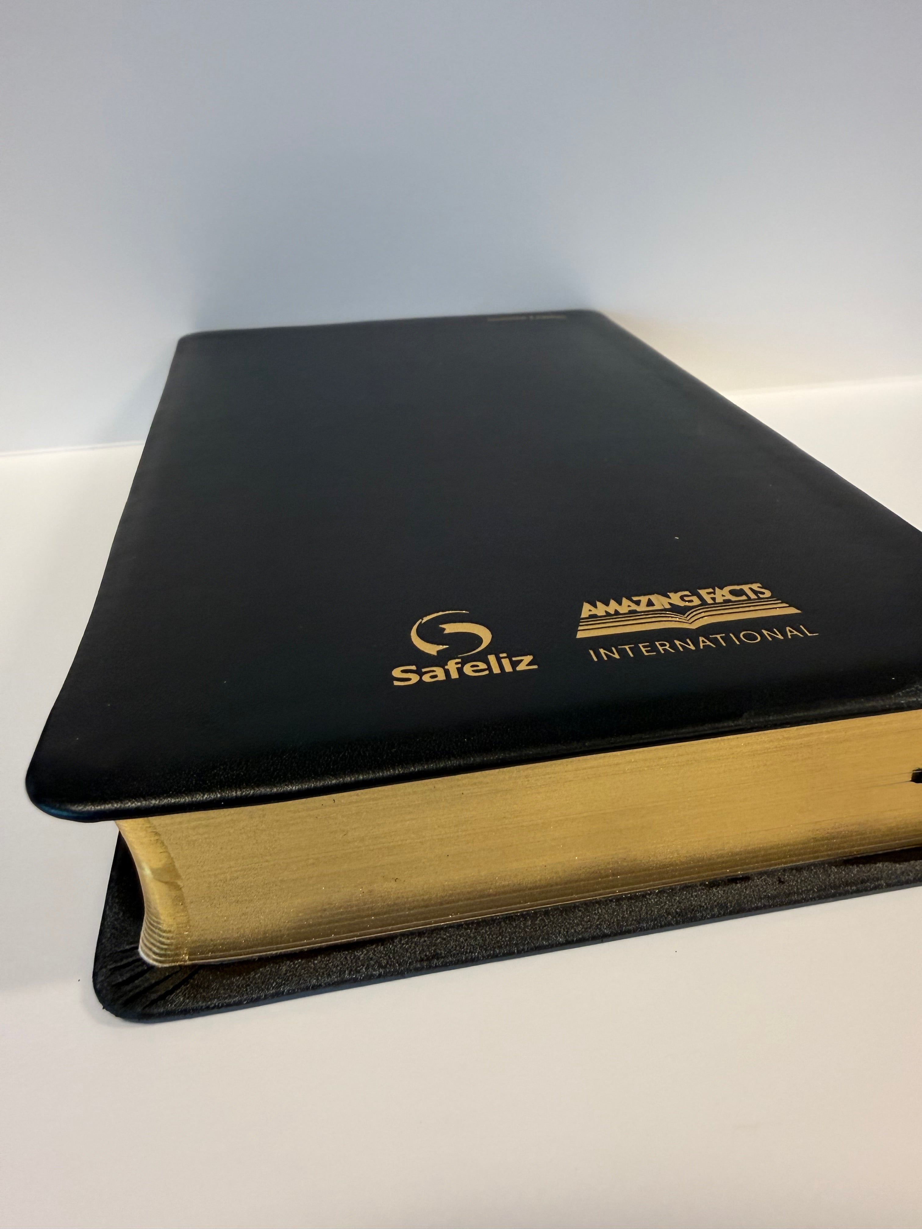 ONE-OF-A-KIND DEAL ~ NKJV PROPHECY STUDY BIBLE (BLACK GENUINE LEATHER) BY AMAZING FACTS