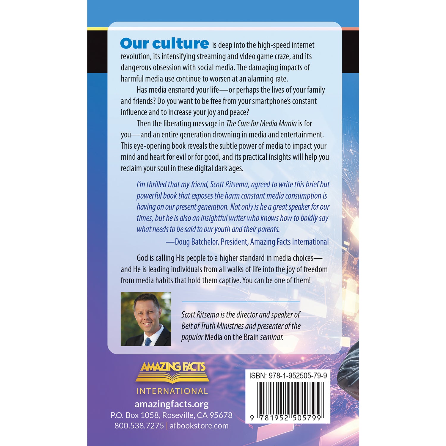 Brand New! The Cure for Media Mania by Scott Ritsema from Amazing Facts