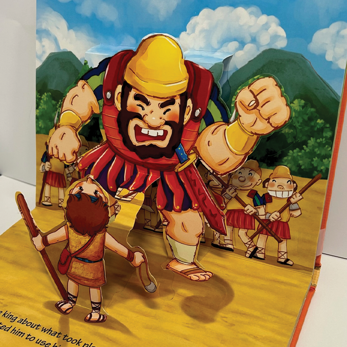 David and Goliath, Bible Stories Pop-Up Book by Safeliz Publishing