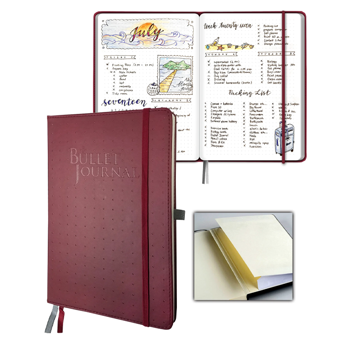 Leather Bible Study Journal in Burbundy