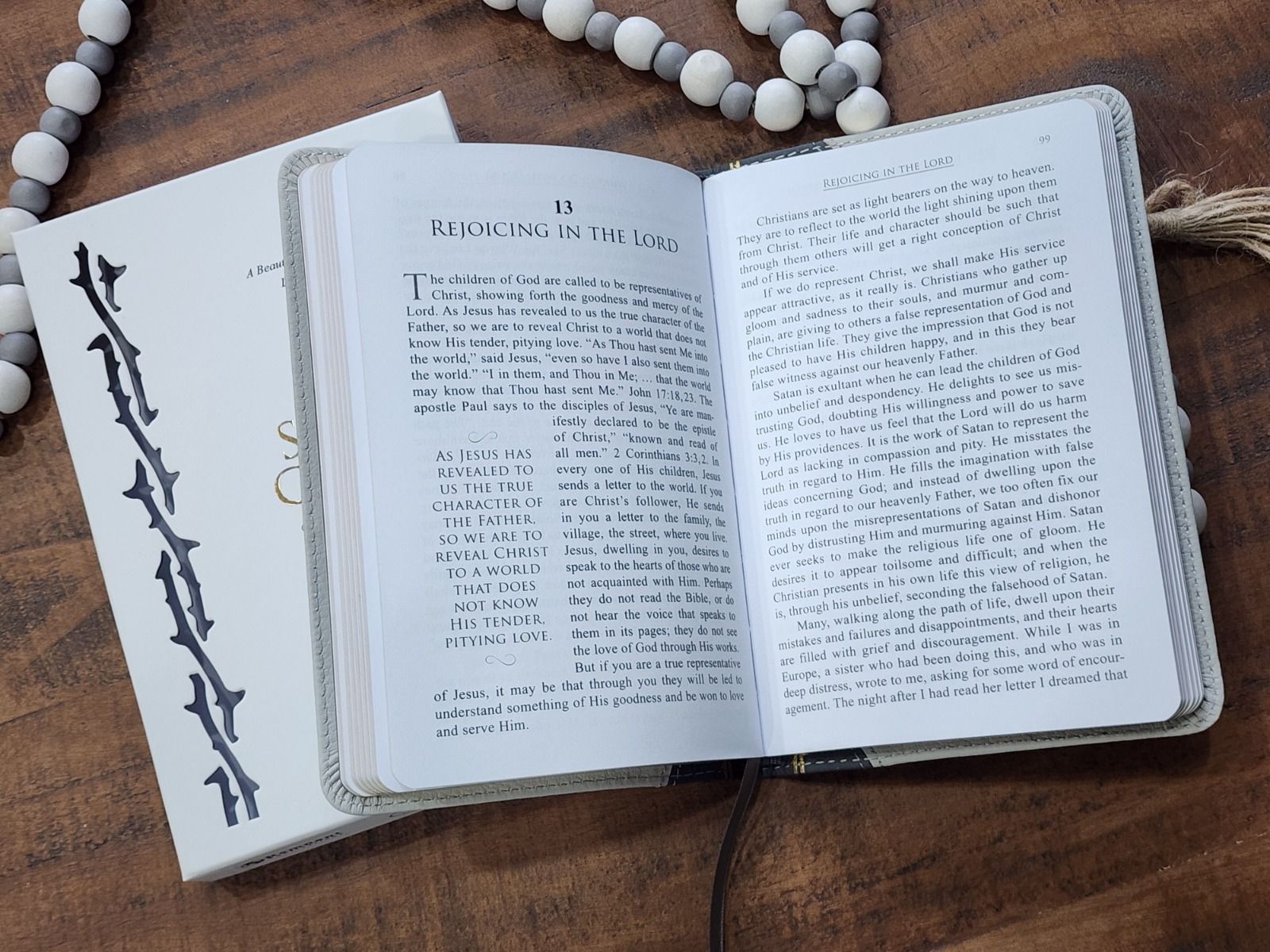 RPE-ORDER! Steps to Christ for a Sanctified Life Two-Tone Gray Genuine Leather by Ellen White