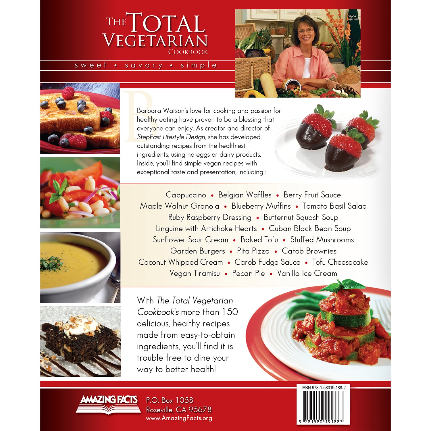 The Total Vegetarian Cookbook: Sweet - Savory - Simple Book (Paperback) by Barbara Watson