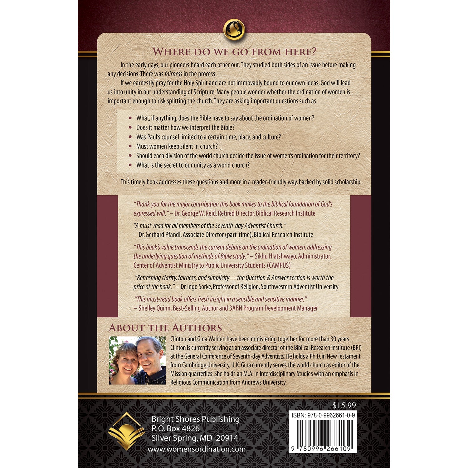 Womens Ordination Does It Matter by Clinton and Gina Wahlen