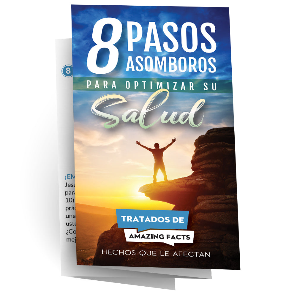 AFacts Tracts (100/pack): 8 Pasos Asomboros  para Optimizar Su Salud by Amazing Facts