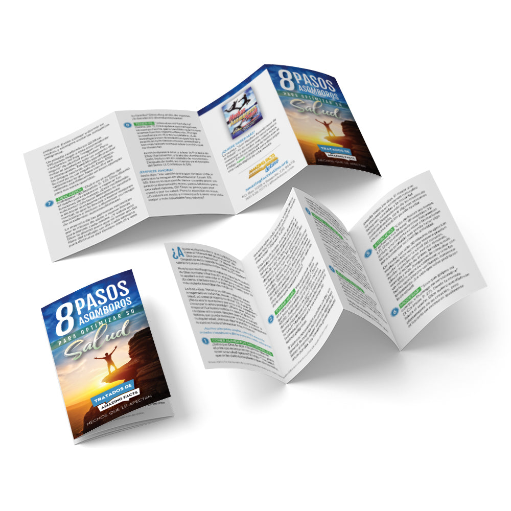 AFacts Tracts (100/pack): 8 Pasos Asomboros Para Optimizar Su Salud by Amazing Facts