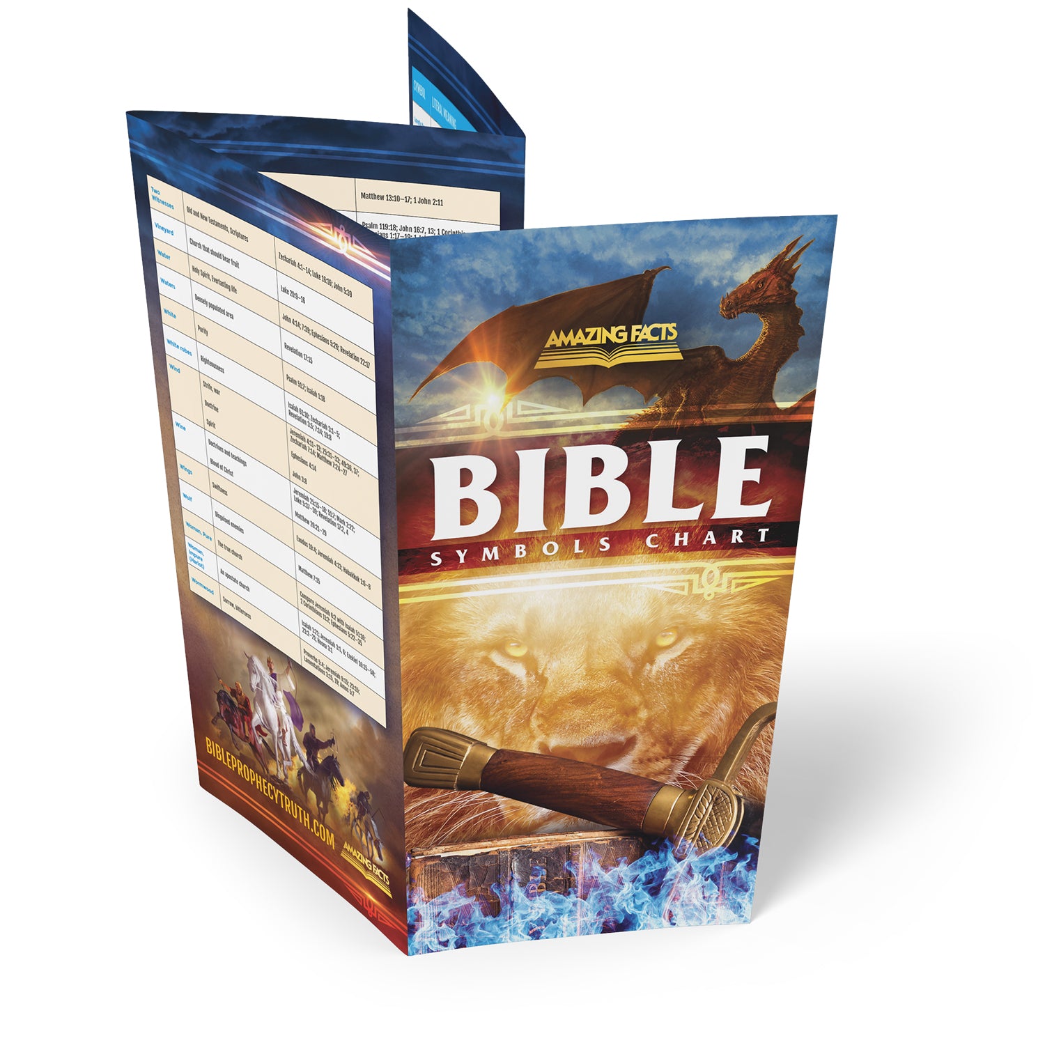 Bible Symbols Chart Foldout: Symbols and Numbers of the Bible by Amazing Facts