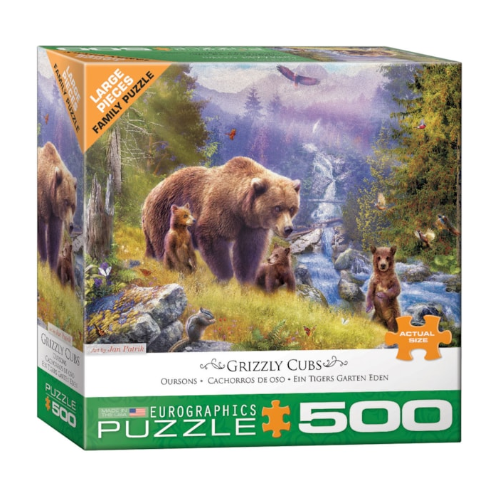 Grizzly Cubs Puzzle  - 500 pieces