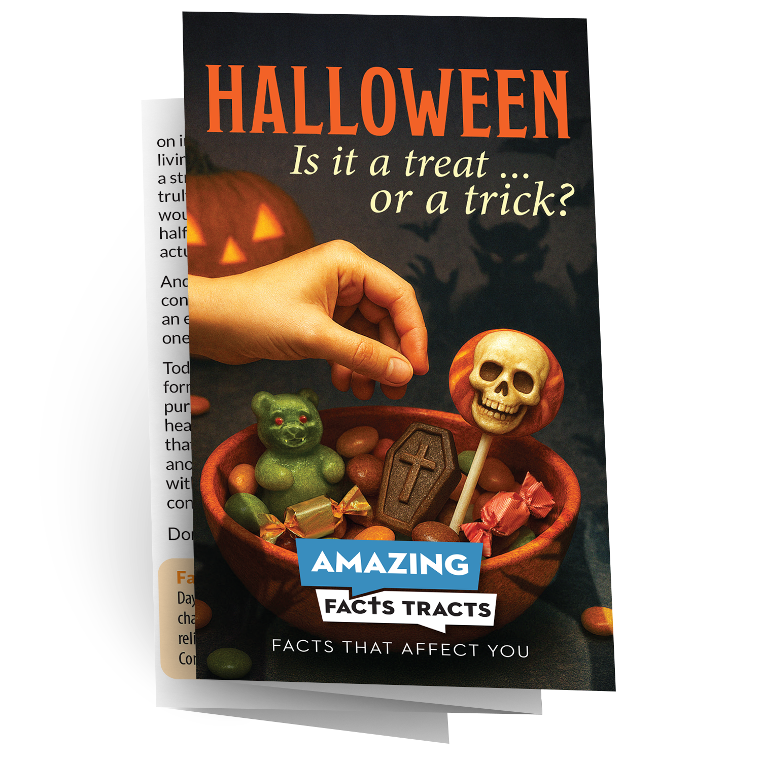 AFacts Tracts (100/pack): Halloween: Is it a treat or a trick? by Amazing Facts