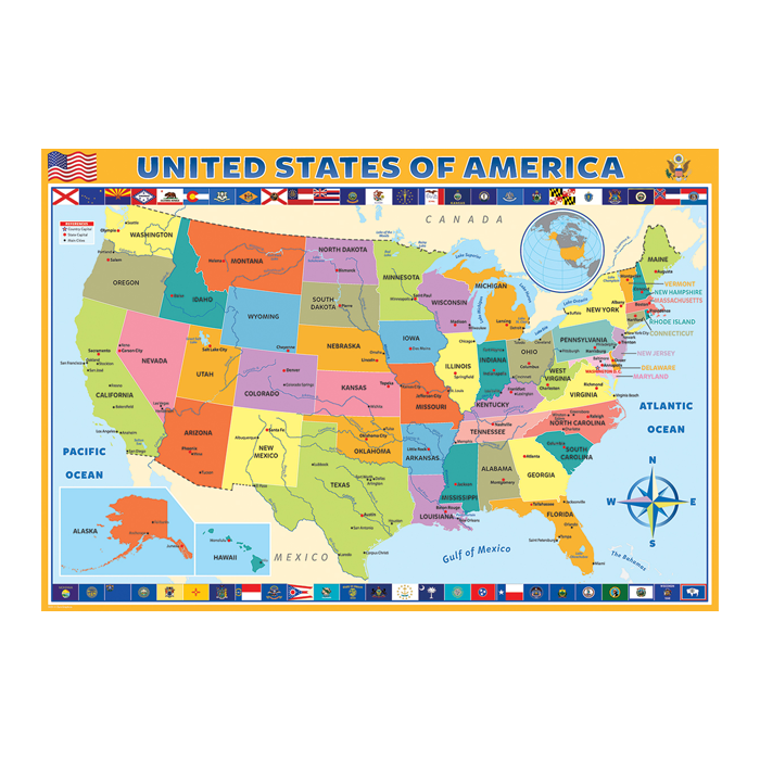Map of the USA - 200 pieces
