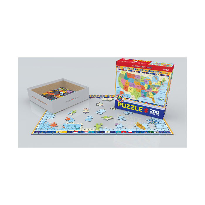 Map of the USA - 200 pieces