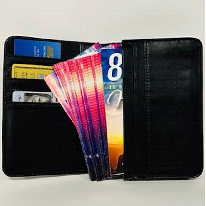 New Amazing Facts Tracts Wallet (Black Leather) includes a Sample Bundle (18 Tracts)