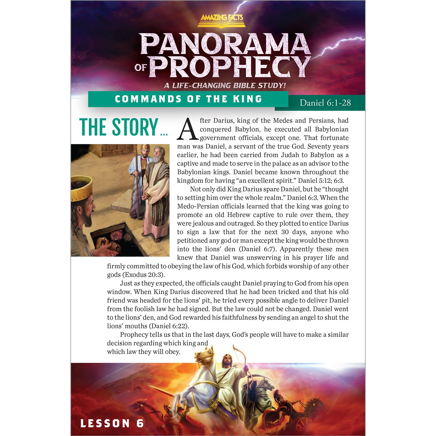 Panorama of Prophecy: Commands of the King Study Guide 06 by Doug Batchelor