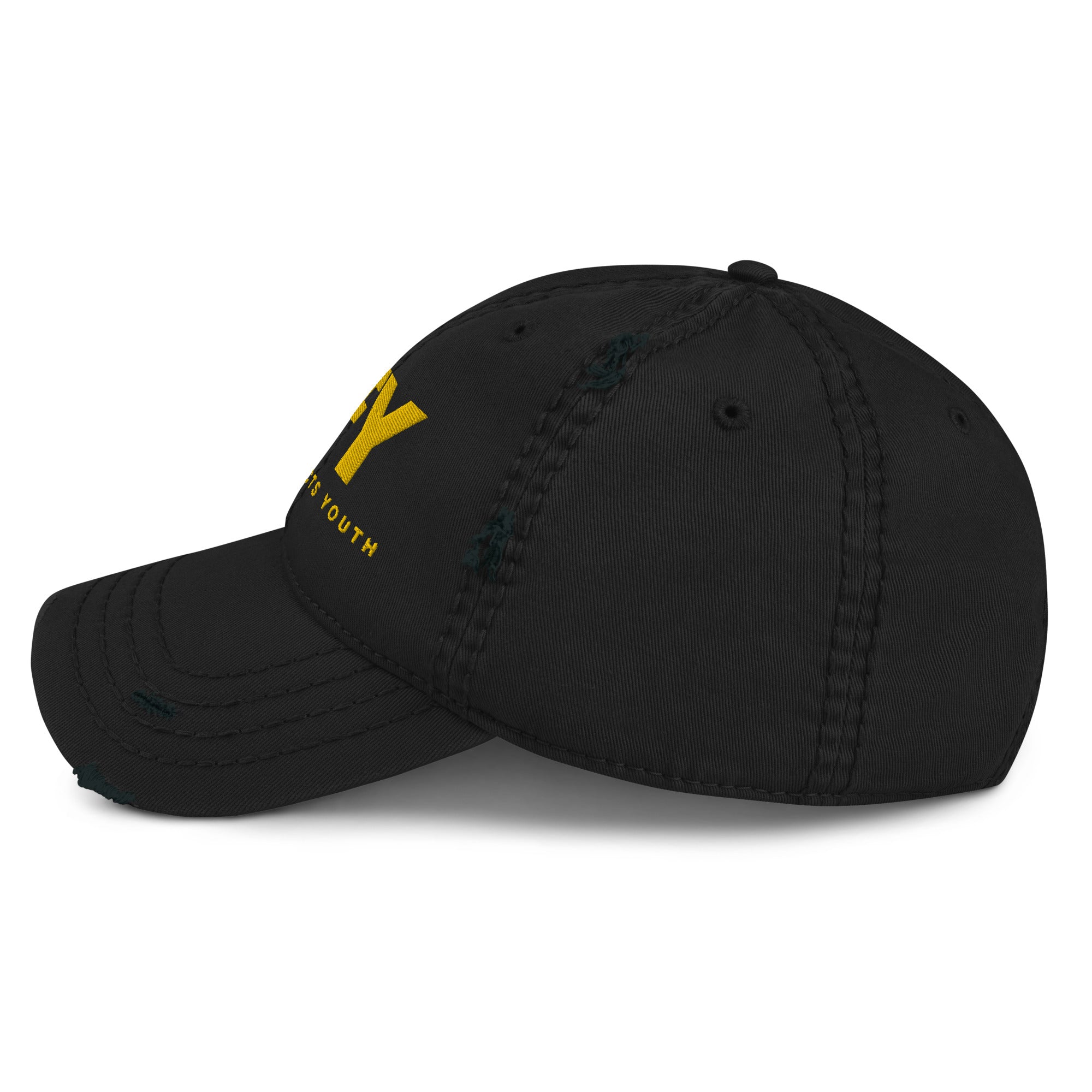 AFY Distressed Dad Hat Gold Logo