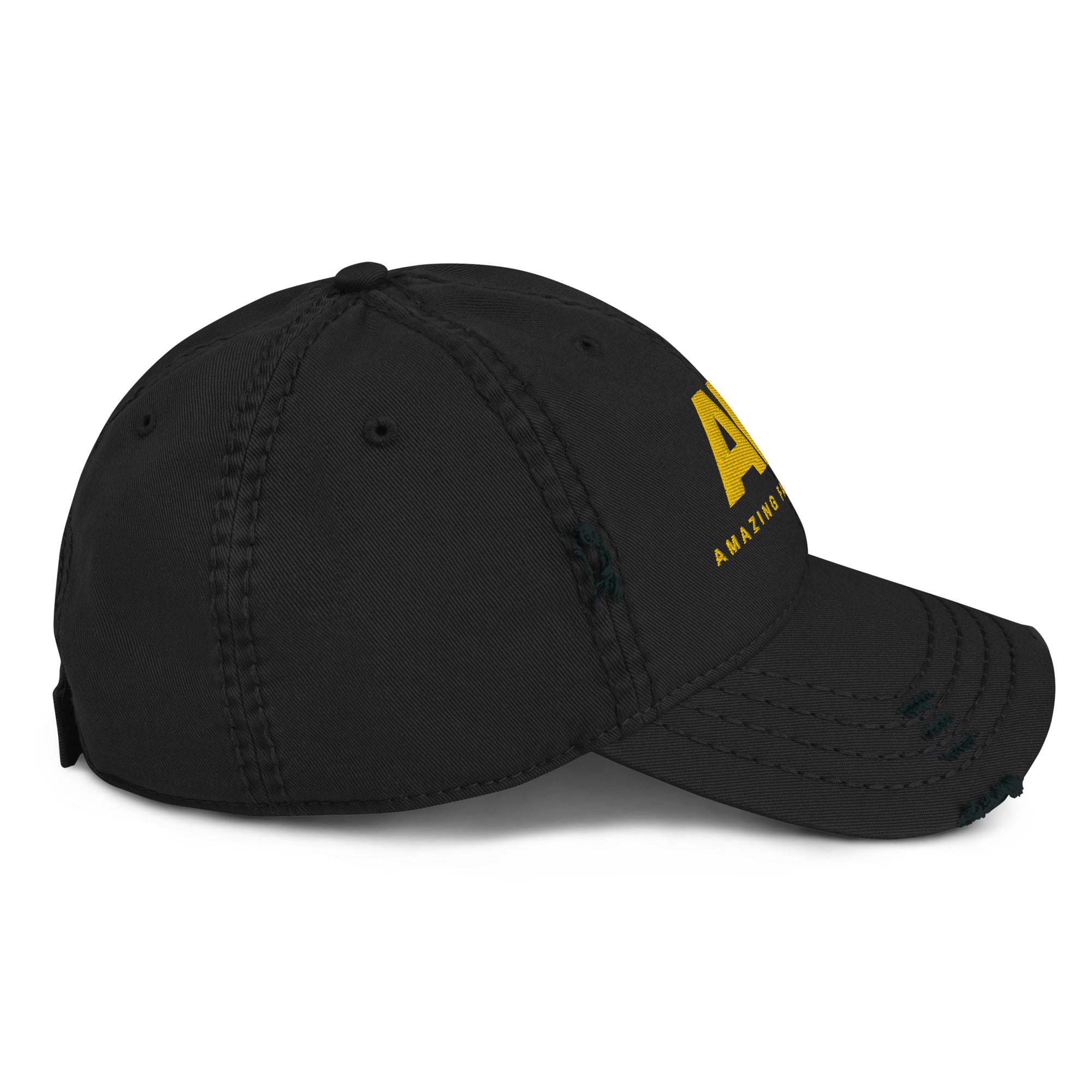 AFY Distressed Dad Hat Gold Logo