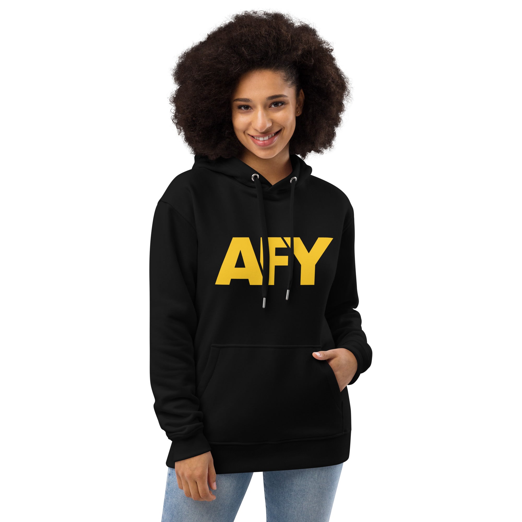 AFY Premium Eco Hoodie Gold Logo