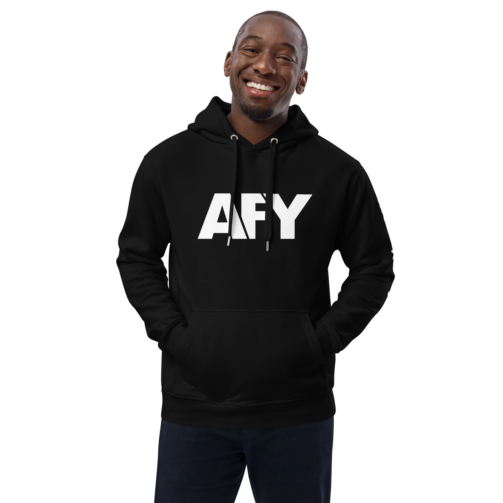 AFY Premium Eco Hoodie White Logo