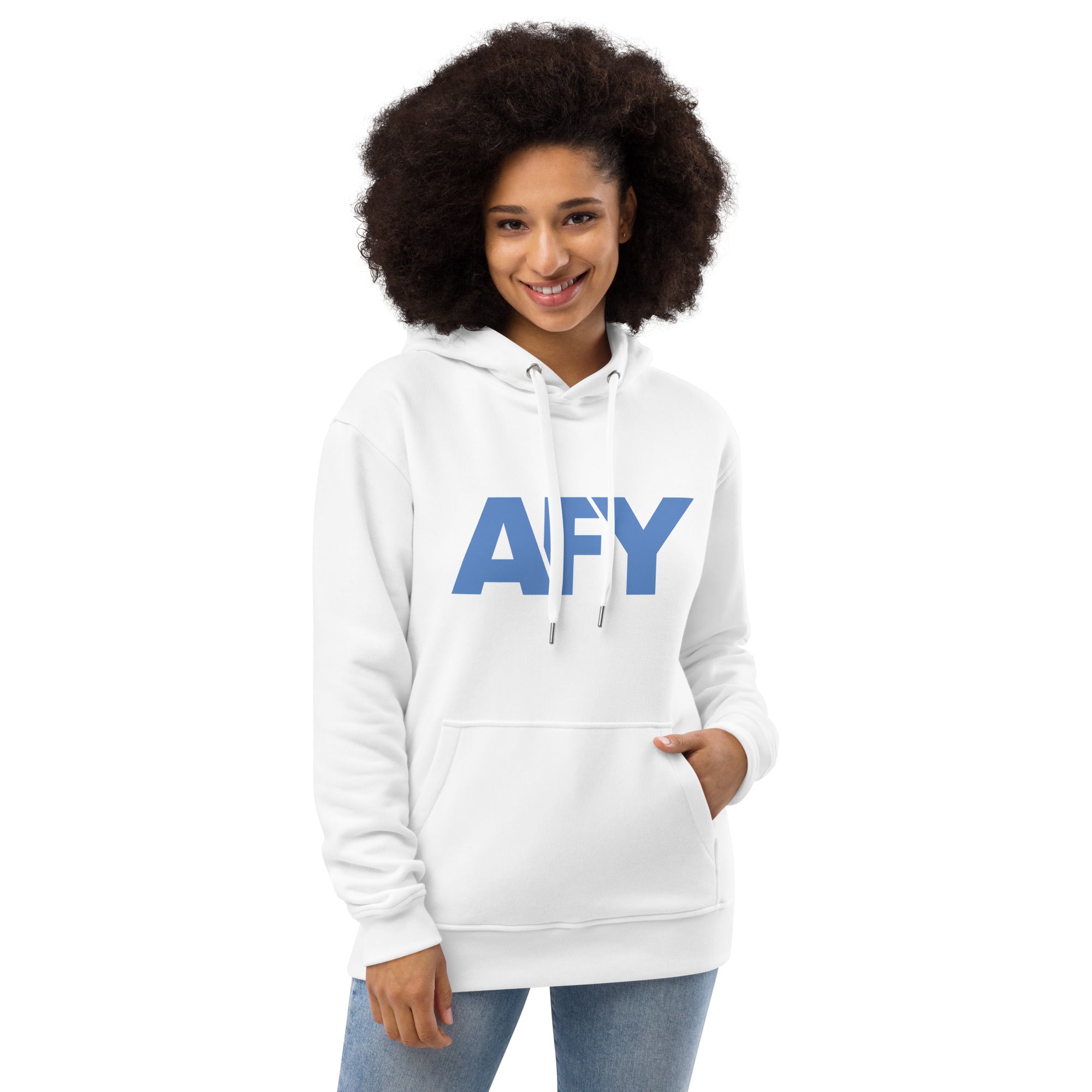 AFY Premium Eco Hoodie Blue Logo
