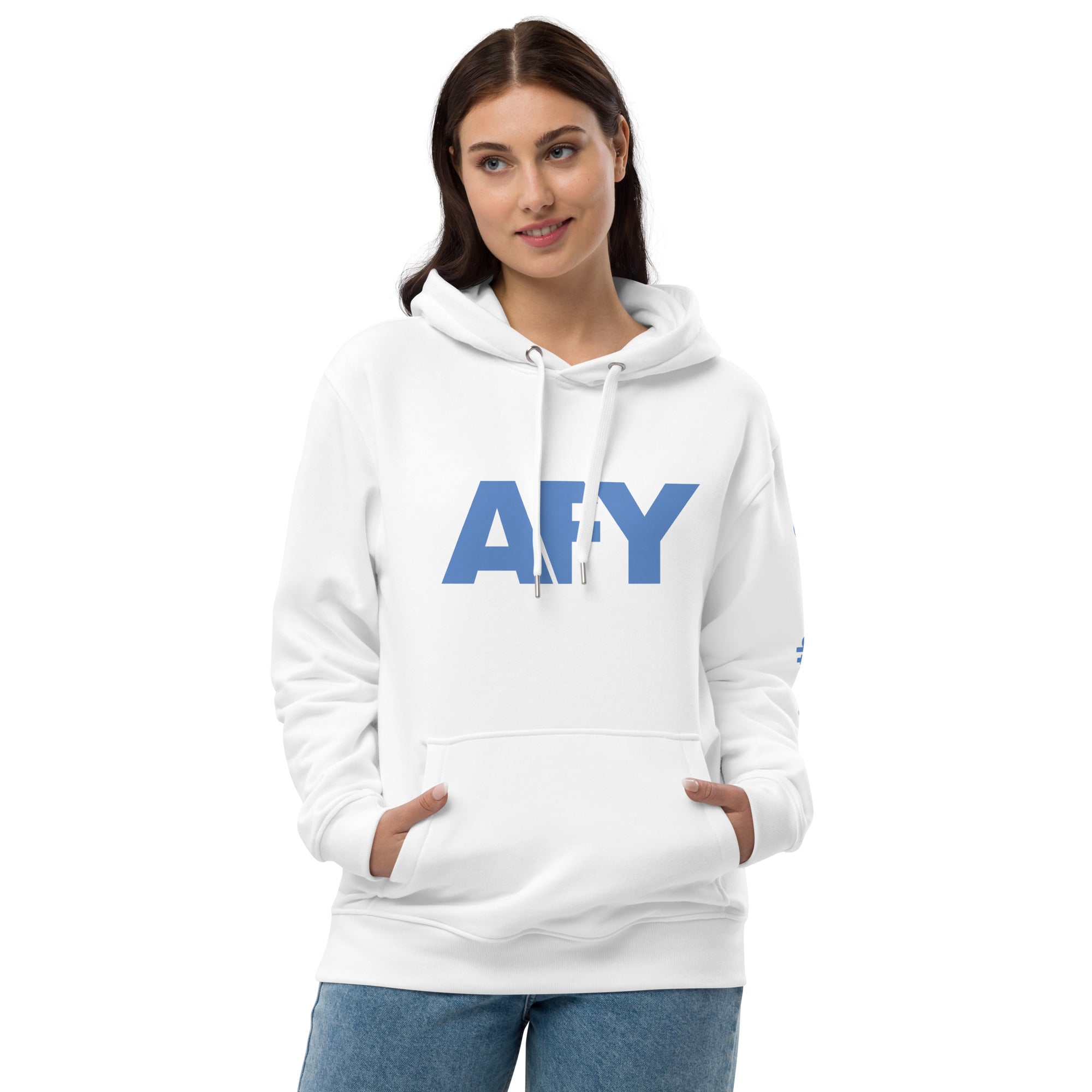 AFY Premium Eco Hoodie Blue Logo