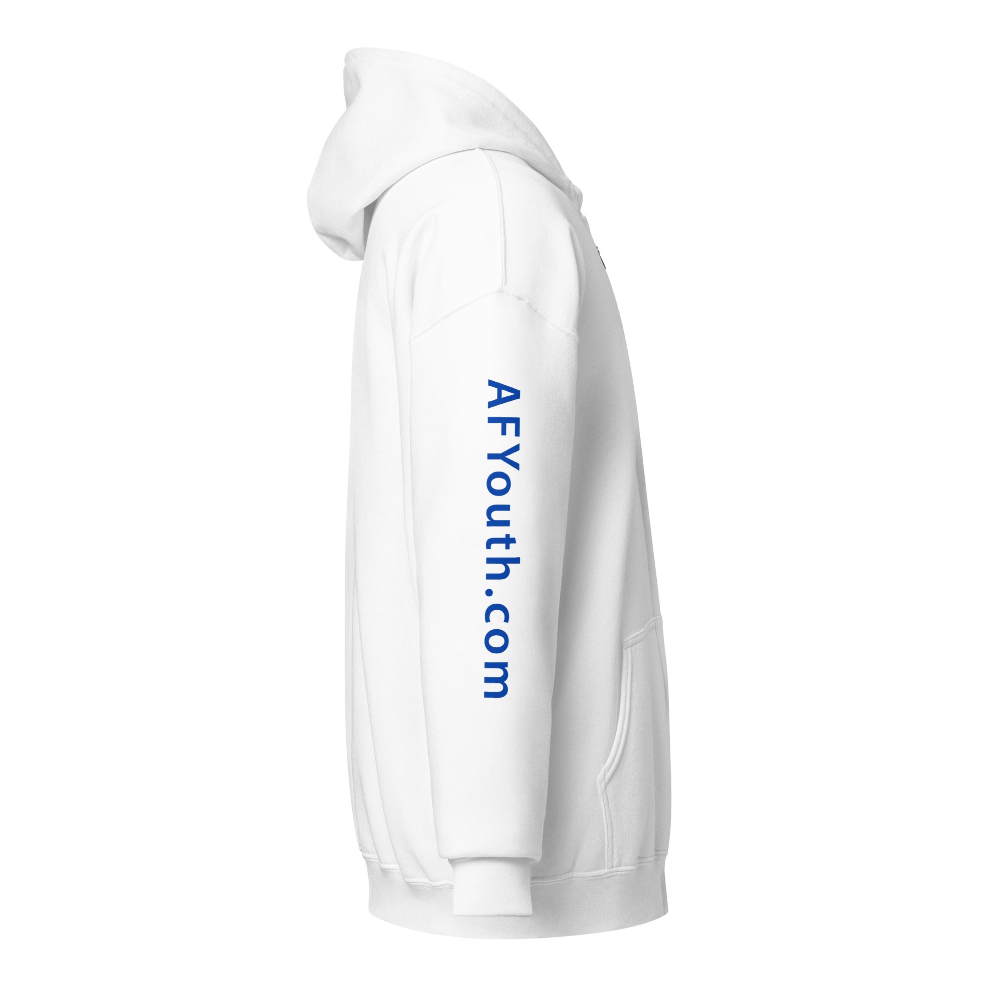 AFY Unisex Heavy Blend Zip Hoodie Blue Logo