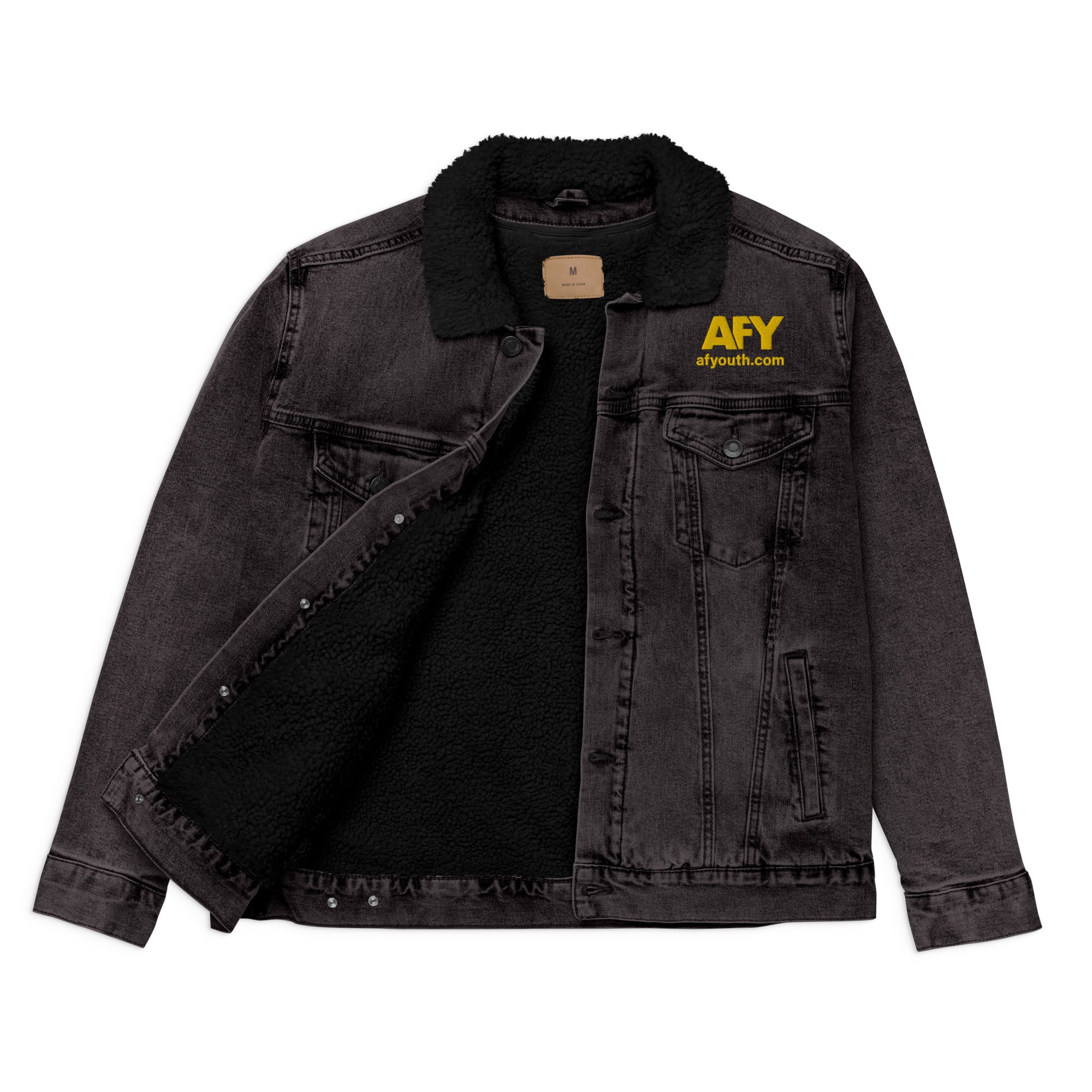 AFY Unisex Denim Sherpa Jacket