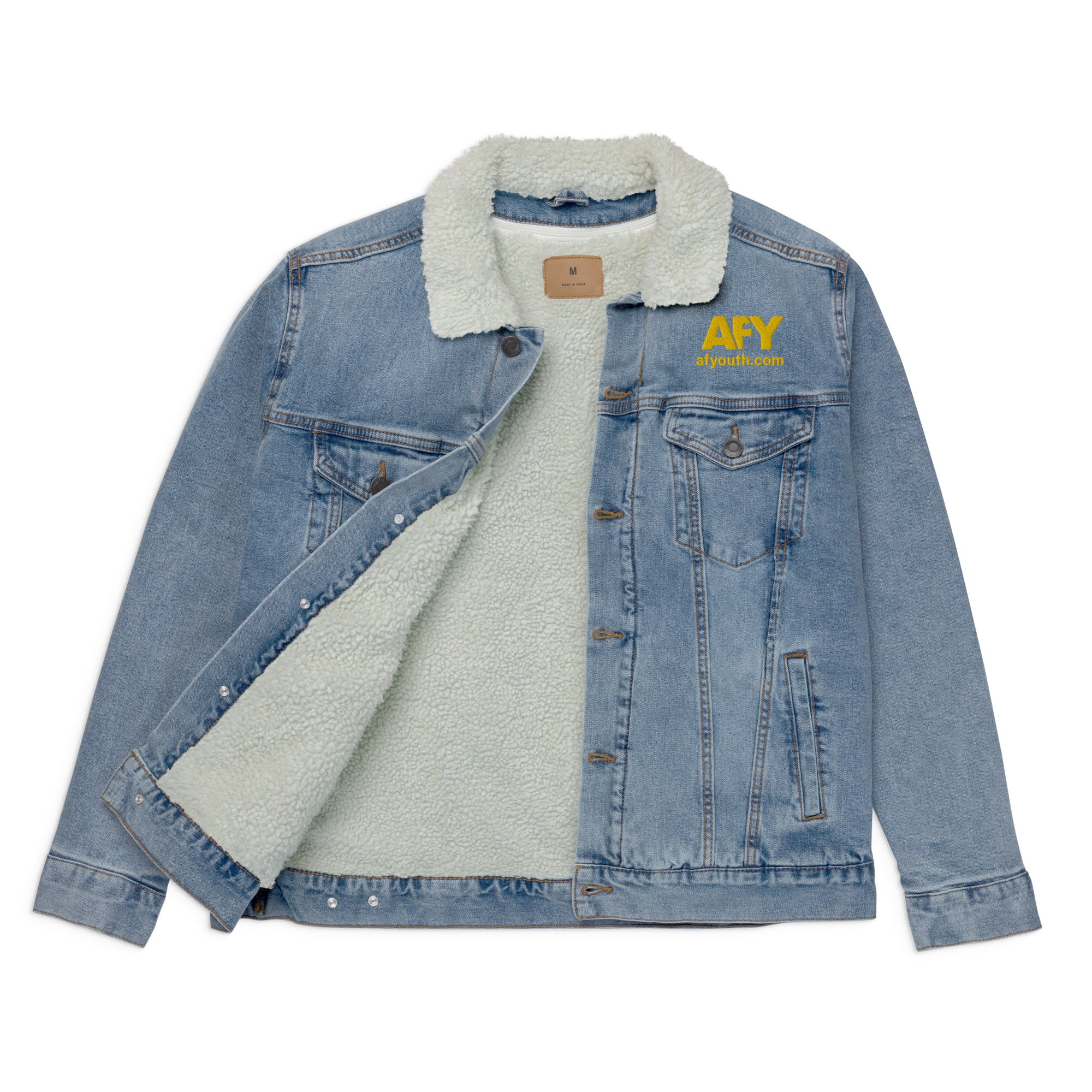 AFY Unisex Denim Sherpa Jacket