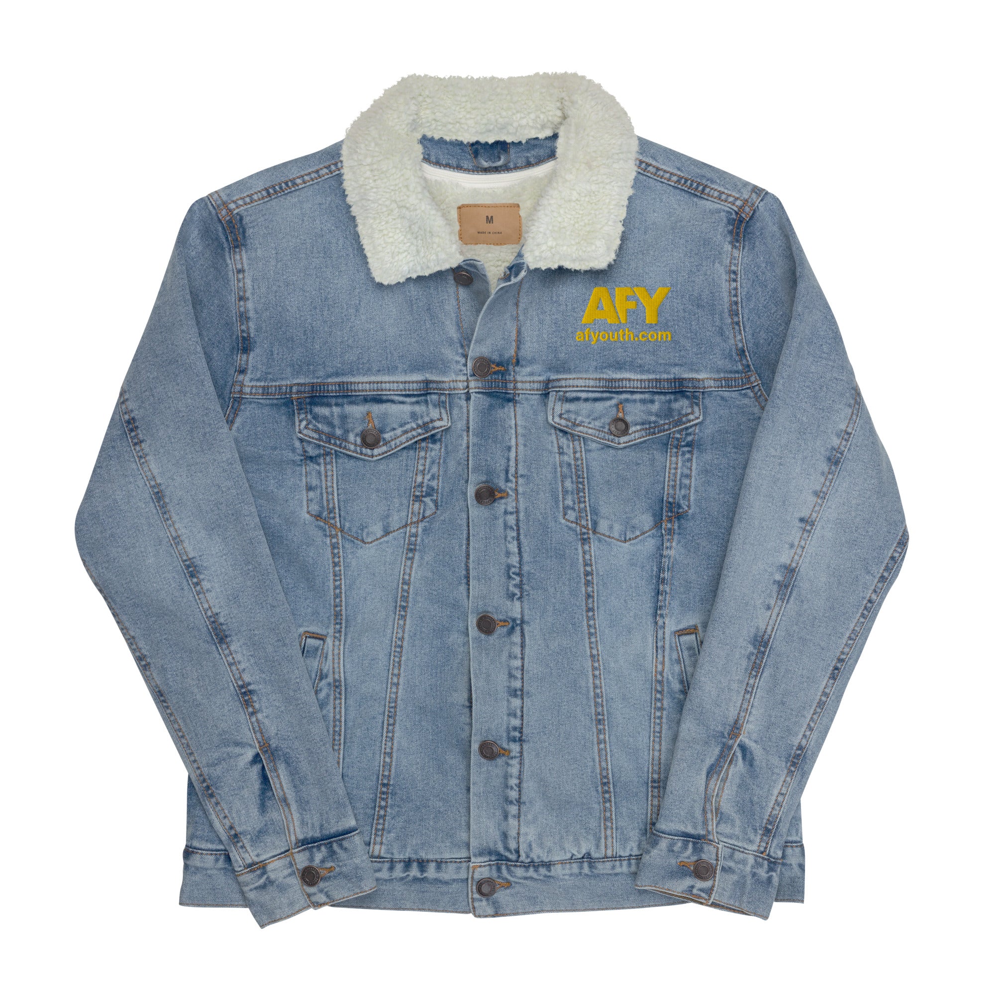 AFY Unisex Denim Sherpa Jacket