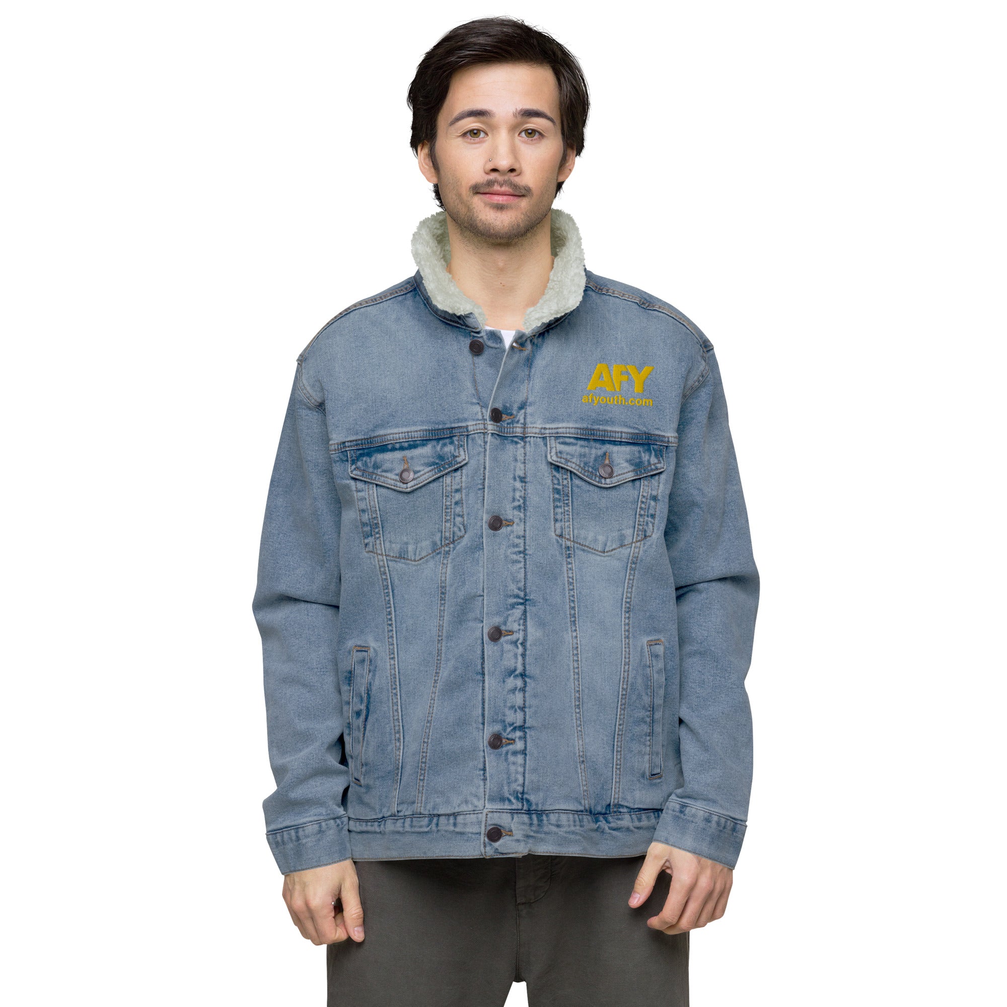 AFY Unisex Denim Sherpa Jacket