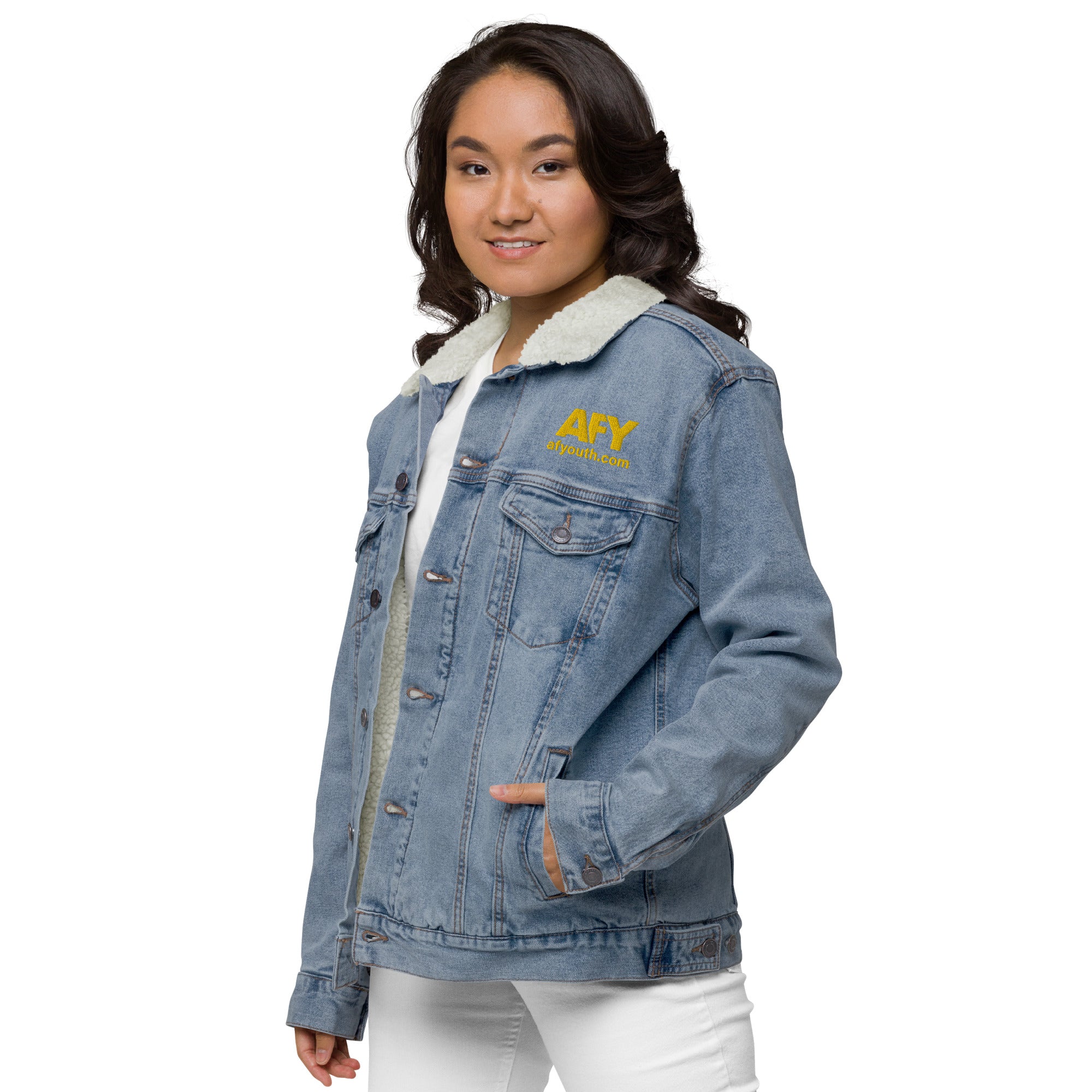 AFY Unisex Denim Sherpa Jacket
