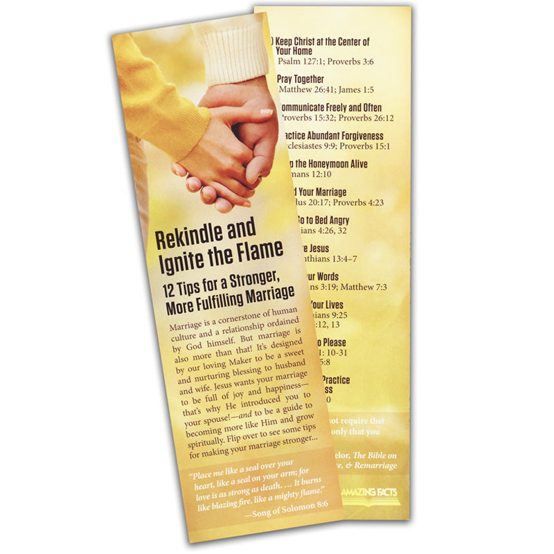 12 Marriage Tips Bookmark (25/Pack) by Amazing Facts