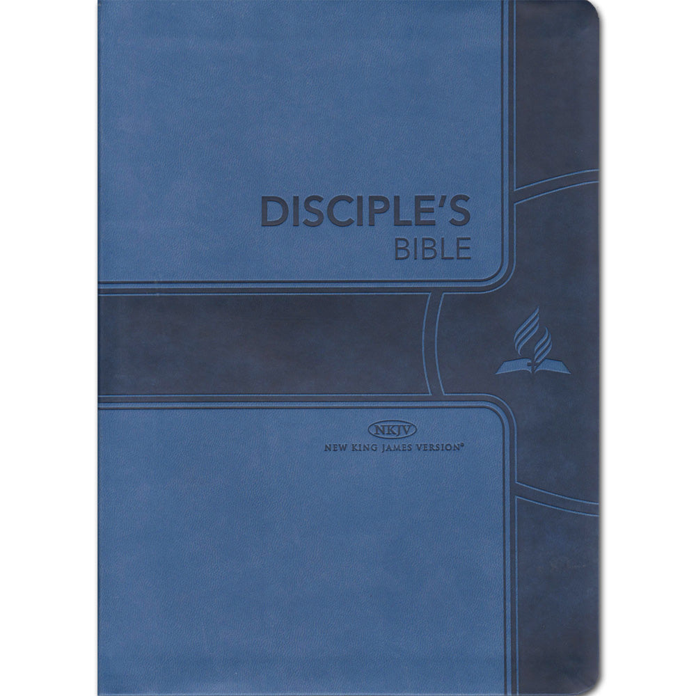 NKJV Disciple's Chain Reference Bible (Navy Leathersoft) by Safeliz