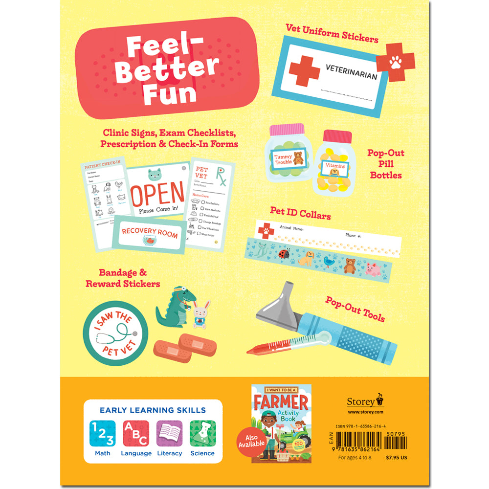I Want to Be A Vet Activity Book: Includes 100 Stickers and Pop-Outs by Storey Publishing