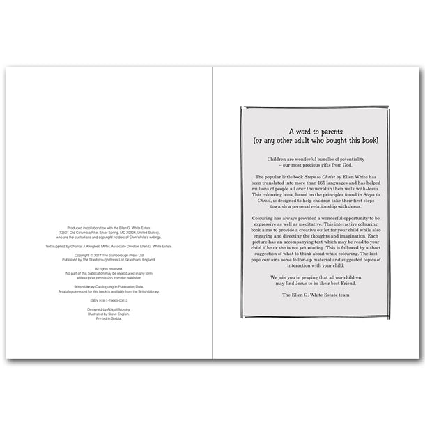 Steps to Christ Coloring Book for Kids by Stanborough Press