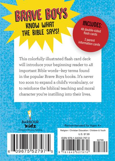 Brave Boys Bible Words Flash Cards (48 Cards) by Barbour Publishing
