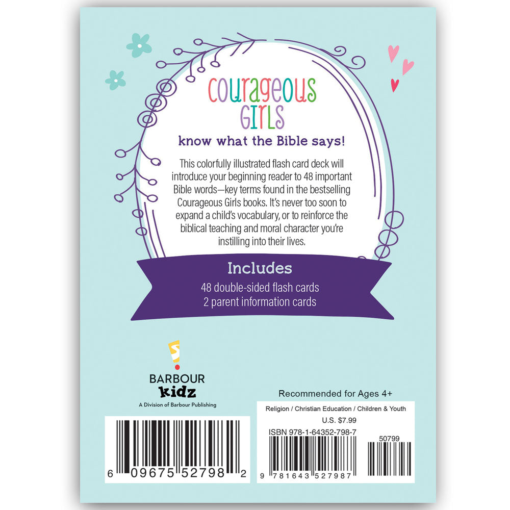 Courageous Girls Bible Words Flash Cards (48 Cards) by Barbour Publishing