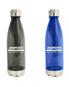 Reusable Water Bottle with Stainless Steel Trim by Amazing Facts