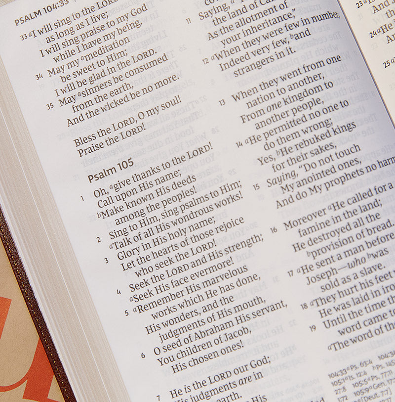 Clearance - NKJV Super Giant Print Reference Bible (Black Leatherflex) by Thomas Nelson