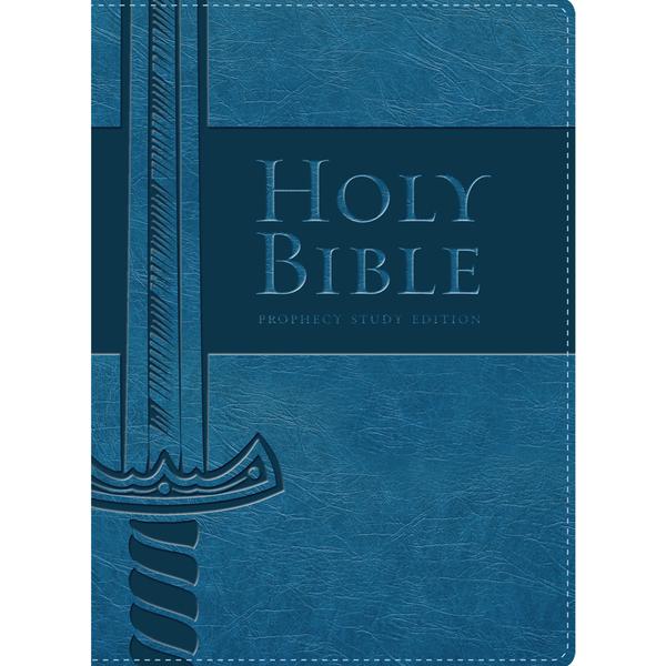 NKJV Prophecy Study Bible (Navy Leathersoft) by Amazing Facts