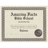 Bible School Diploma by Amazing Facts