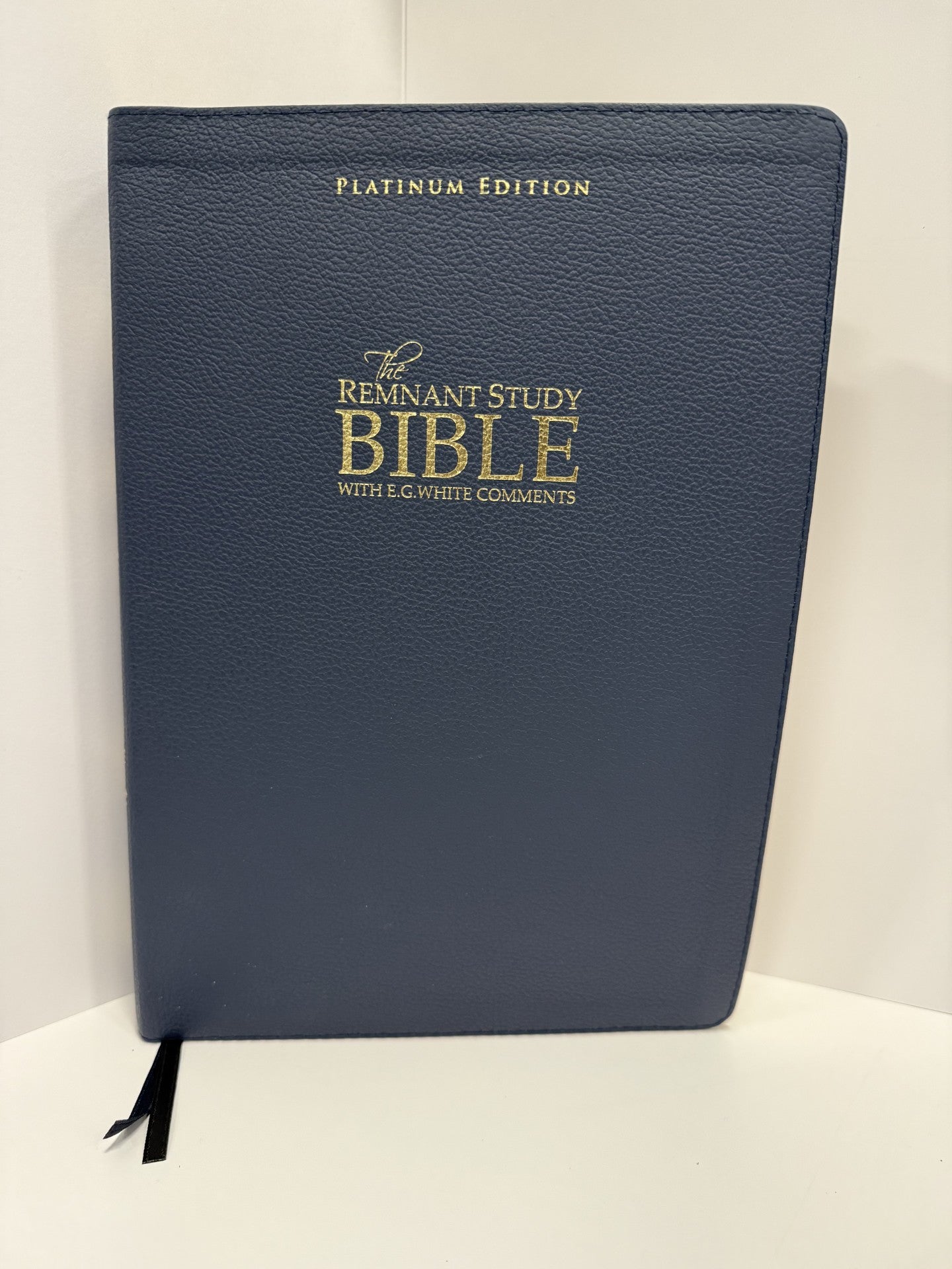 ONE-OF-A-KIND Large Print KJV Platinum Remnant Study Bible (Blue Leather)