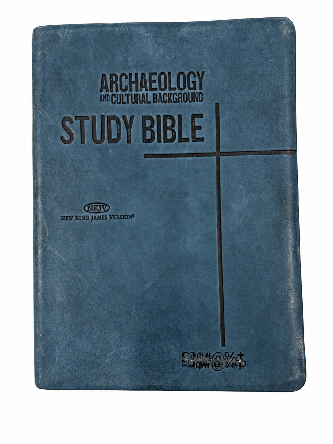 ONE-OF-A-KIND NKJV Archaeology and Cultural Background Study Bible (Blue Leather) by Safeliz