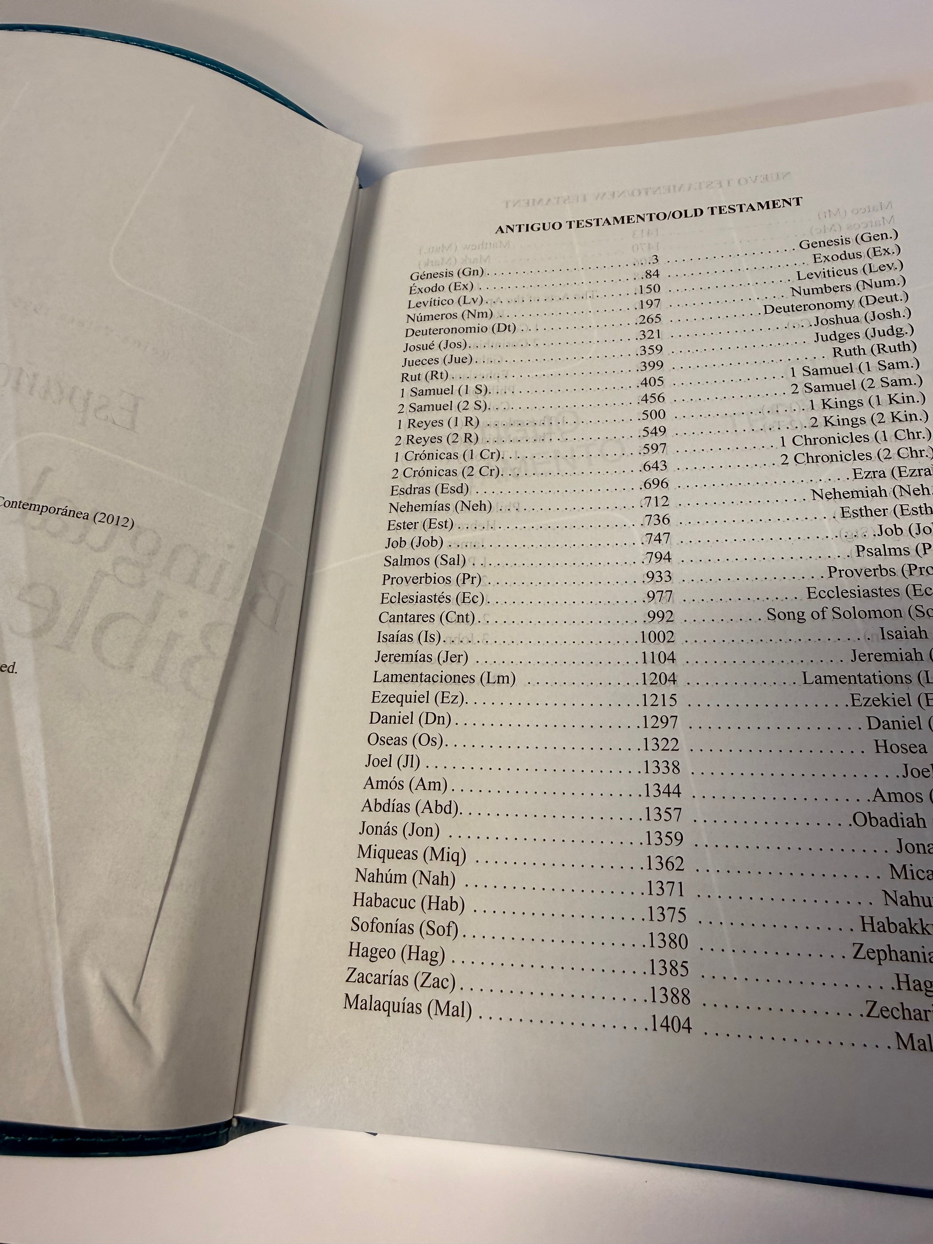 ONE-OF-A-KIND DEAL ~ Bilingual Bible - Blue (English & Spanish) by Safeliz