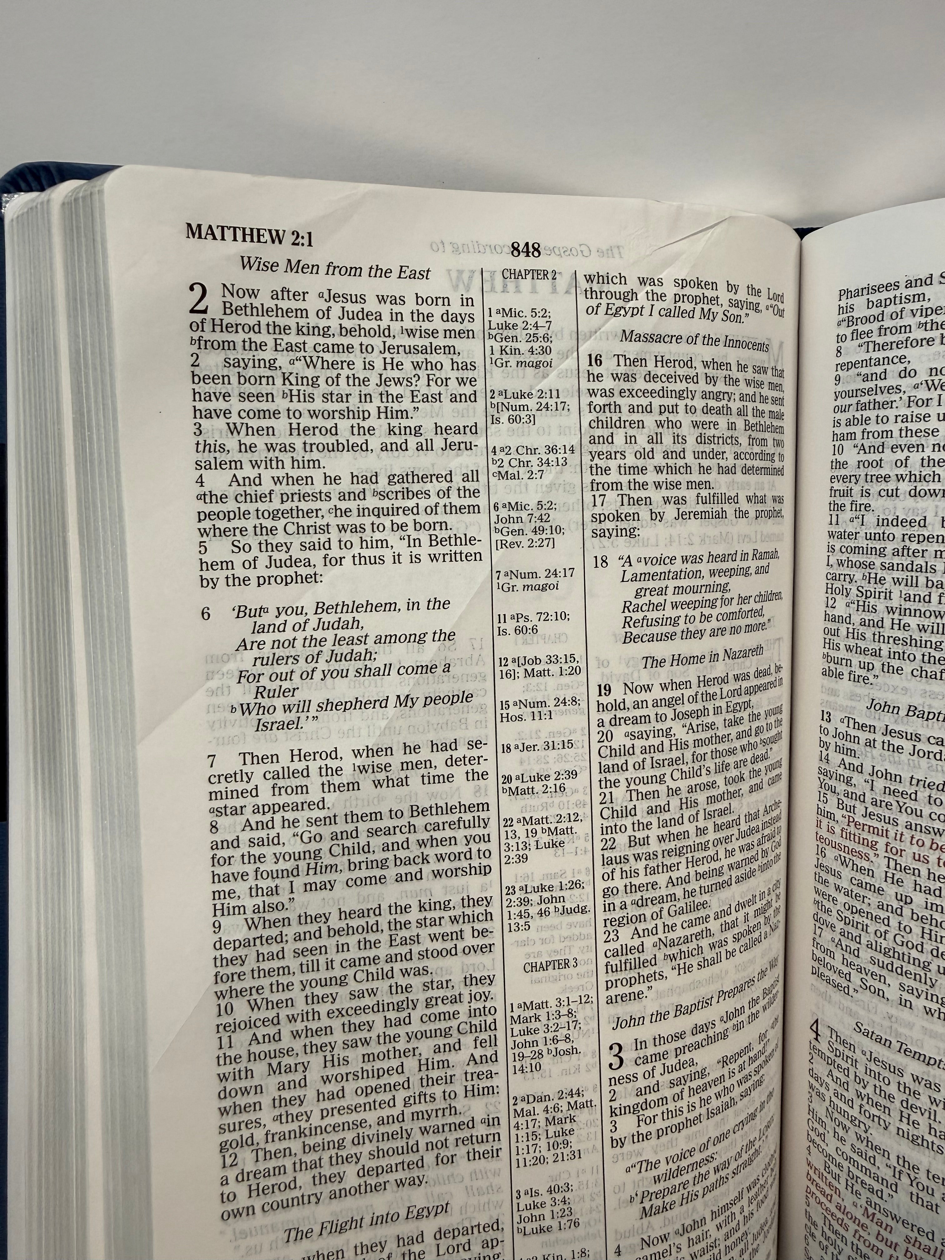 ONE-OF-A-KIND Navy Leathersoft | NKJV Prophecy Study Bible
