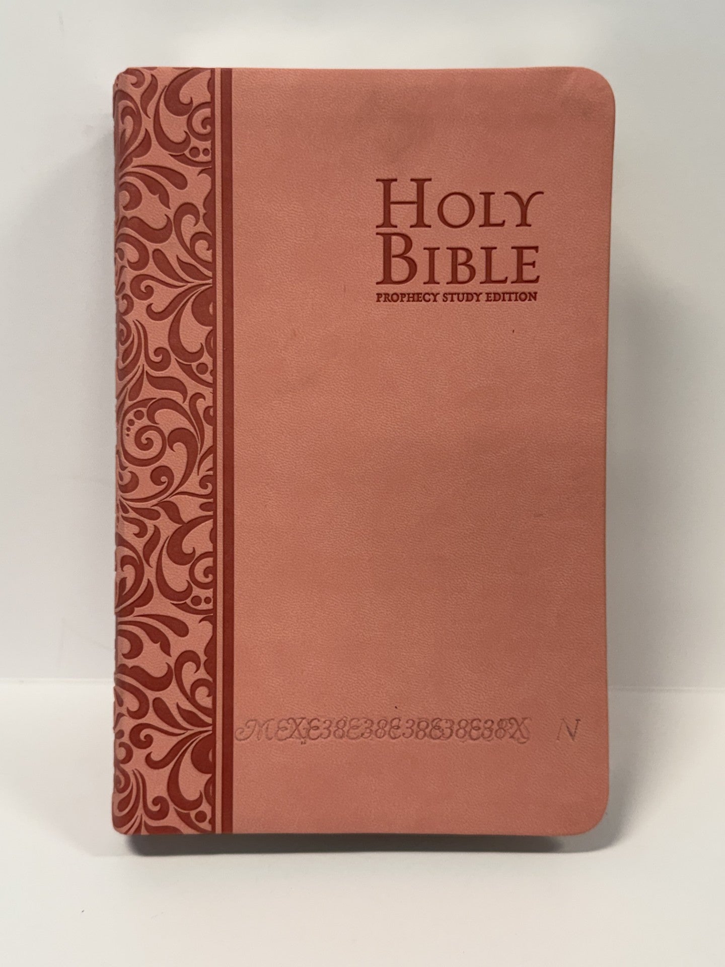 ONE-OF-A-KIND Peachy Pink Leathersoft | NKJV Prophecy Study Bible