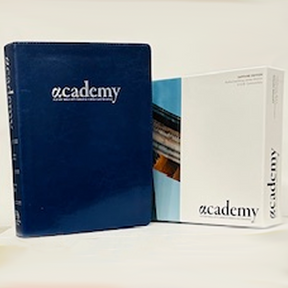 Academy Study Bible (Blue Leatherette) EGW Comm with Greek & Hebrew Dictionaries by OA Publishing