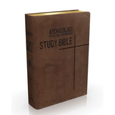 NKJV Archaeology and Culture Background Study Bible (Brown Leather) by Safeliz