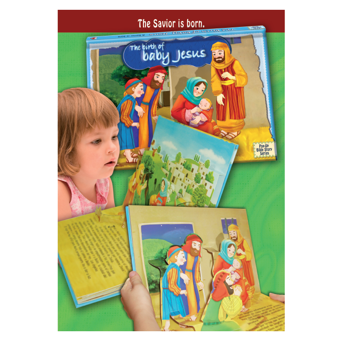 The Birth of Baby Jesus Bible Story Pop-Up Book by Safeliz