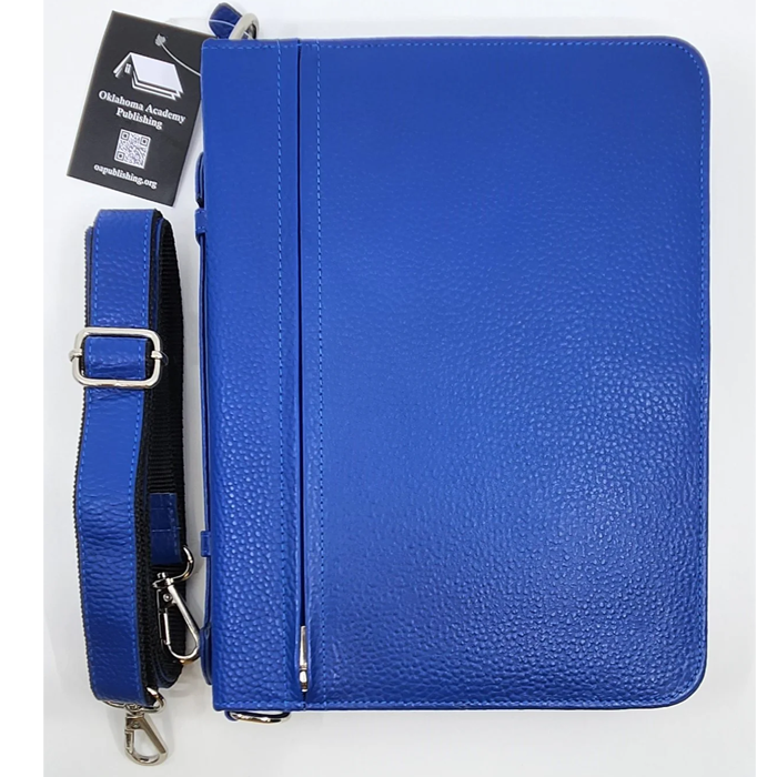 Large - Bible Case in Blue Leather
