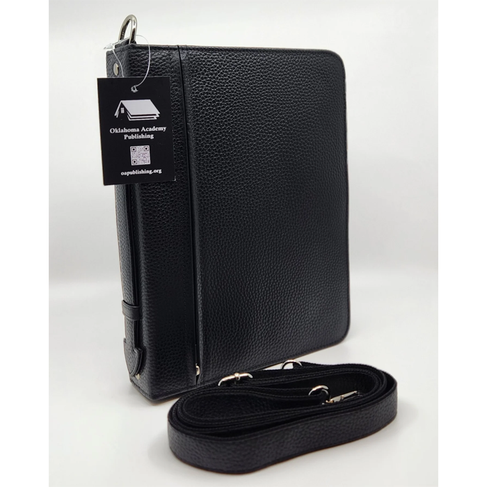 Large - Bible Case in Black Leather