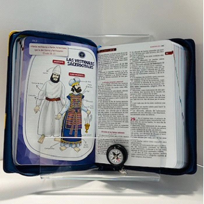 Pathfinder Santa Biblia - Azul (Español) with zipper by Safeliz