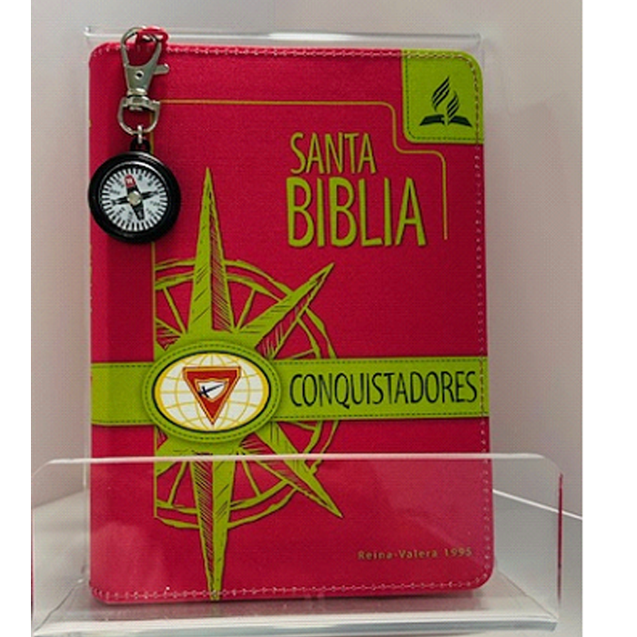 Pathfinder Santa Biblia - Rosada (Español) with zipper